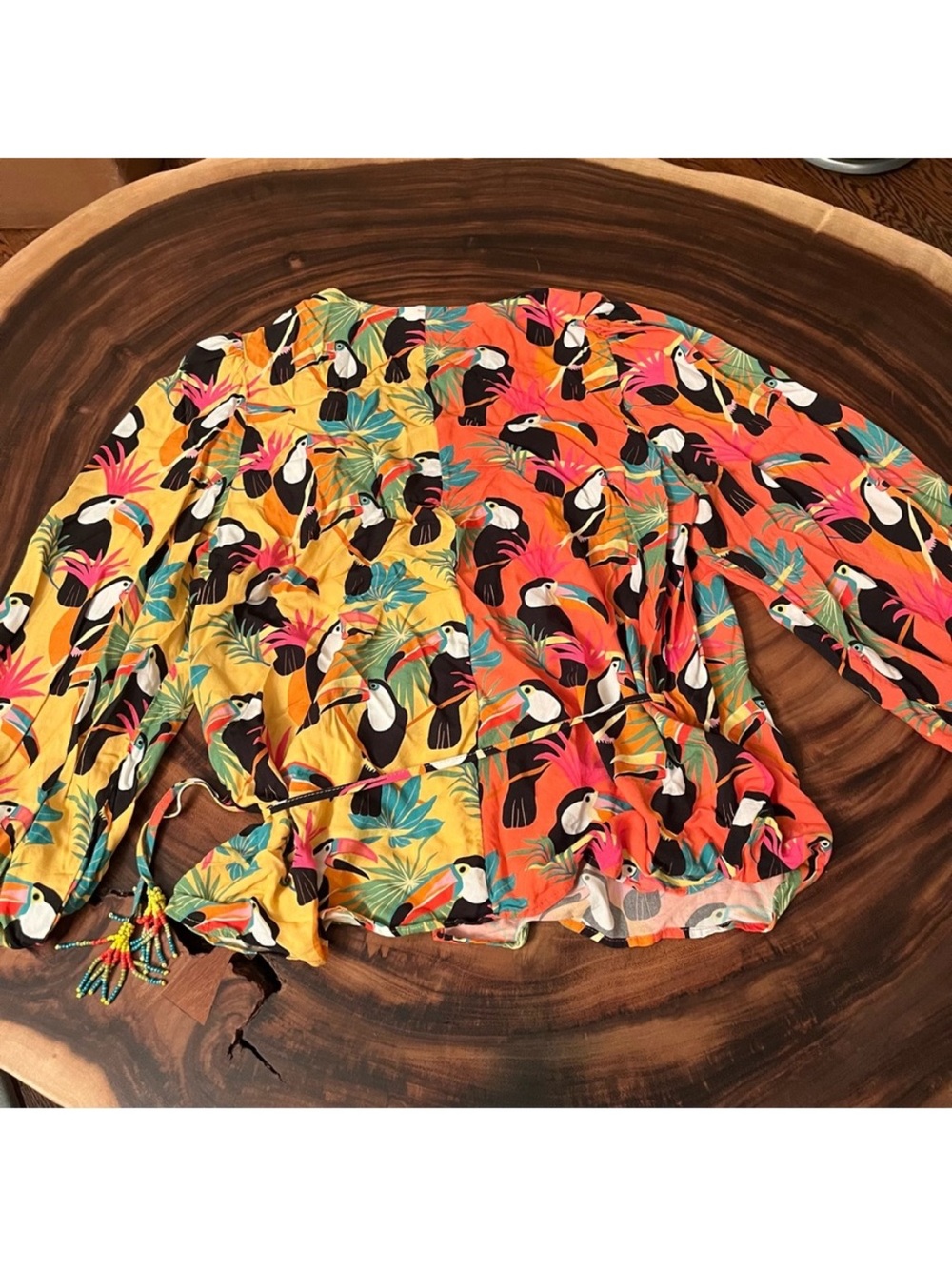 Farm Rio Toucan Wrap Top - Picture 6 of 6